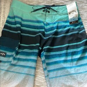 Billabong Blue and Black Gradient Board Shorts